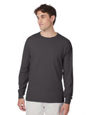Hanes Beefy-T Unisex Long Sleeve T-Shirt Smoke Gray