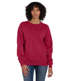 Hanes Unisex Garment Dyed Fleece Sweatshirt Crimson Fall