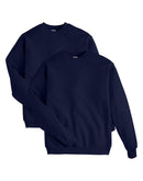Hanes EcoSmart Men's Fleece Sweatshirt, Value 2-Pack (Big & Tall Sizes Available) Navy
