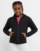 Hanes EcoSmart Girls' Full-Zip Hoodie Black