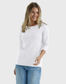 Hanes Women's Raglan Sleeve T-Shirt White