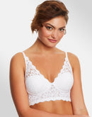 Maidenform Lightly Lined Convertible Lace Bralette White