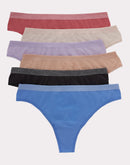 Hanes Comfort Flex Fit Women's Seamless Thong Underwear, 6-Pack Assorted
