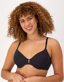 Maidenform Everyday Luxe Full Coverage Underwire T-Shirt Bra Black Women's