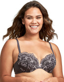 Maidenform Push Up & In Underwire Bra Rising Smoke w/Gentle Peach