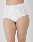 Bali Breathe Cotton Modal Lace High Rise Brief White
