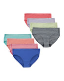 Hanes Pure Comfort Girls' Microfiber Hipster Underwear, 8-Pack Assorted