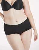 Maidenform One Fab Fit Microfiber Boyshort Underwear With Lace Black