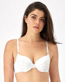 Maidenform Push Up & In Underwire Bra White/Rose Gold
