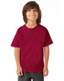 Hanes Kids' Garment Dyed Cotton T-Shirt Crimson Fall