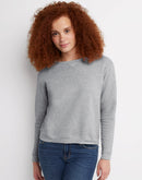 Hanes EcoSmart Women's Fleece Sweatshirt, V-Notch Light Steel