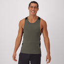 Hanes Moves Men's Air Mesh Tank Grey Encore/Black