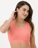 Hanes Originals Women's SuperSoft Comfywear Rib Banded Crop Top Sunset