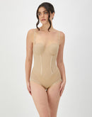 Maidenform Ultra-Firm Convertible Body Shaper with Built-In Underwire Bra Latte Lift