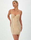 Maidenform Ultra-Firm Control Convertible Shapewear Slip with Underwire Support Latte Lift
