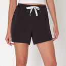 Hanes Originals Comfywear Women's French Terry Lounge Shorts, 4" Black