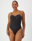 Maidenform Firm Control Tummy Shaping Multiway Thong Bodysuit Black