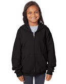 Hanes EcoSmart Kids' Full-Zip Hooded Jacket Black