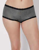 Maidenform One Fab Fit Microfiber Boyshort Underwear With Lace Classic Stripe Print