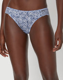 Maidenform Lace Back Tanga Underwear White/High As The Sky Blue Soft Focus Floral Print