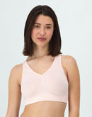 Hanes Women's Seamless Racerback Bra, 2-Pack White/ Light Buff