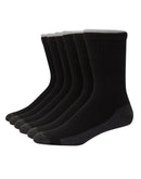 Hanes Ultimate Men's Ultra Cushion Crew Socks, 6-Pairs Black