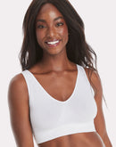 Hanes Cozy Seamless Women's Wireless Bra White