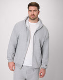 Hanes EcoSmart Unisex Full-Zip Fleece Hoodie Light Steel