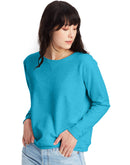 Hanes EcoSmart Women's Fleece Sweatshirt, V-Notch Bold Blue Heather