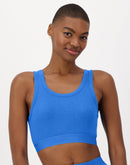 Hanes Originals Women's SuperSoft Comfywear Rib Banded Crop Top Frosted Peri