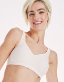 Hanes Comfort Evolution Women's Wireless T-Shirt Bra with SmoothTec Band Light Buff