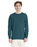 Hanes Unisex Garment Dyed Long Sleeve Cotton T-Shirt Cactus