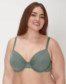 Maidenform Comfort Devotion Convertible Underwire Bra, Full Coverage Pewter Green