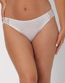 Maidenform Lace Back Tanga Underwear White Cottage Ditsy Print