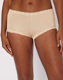 Maidenform One Fab Fit Microfiber Boyshort Underwear With Lace Latte Lift