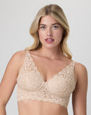 Maidenform Lightly Lined Convertible Lace Bralette Paris Nude