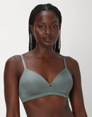 Maidenform Everyday Luxe Wireless T-Shirt Bra Pewter Green