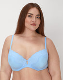 Maidenform Comfort Devotion Your Lift Underwire Bra, Convertible Straps High As The Sky Blue/Salty Pepper Grey