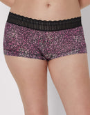Maidenform Cotton Boyshort with Lace Pink Ombre Ditsy Print