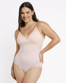 Maidenform Lace Bodysuit Shapewear Sandshell