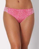 Maidenform Lace Back Tanga Underwear Destiny Pink Spotted Animal Print