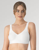Hanes Comfort Evolution Women's Wireless T-Shirt Bra with SmoothTec Band White