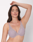 Bali One Smooth U Comfort Stretch Lace Underwire Bra Purple Mauve