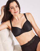 Bali One Smooth U Ultra Light Minimizer Underwire Bra Black