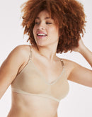 Hanes Comfy Support Women's Wireless T-Shirt Bra, Comfort Flex Fit Nude Heather