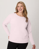 Hanes EcoSmart Women's Fleece Sweatshirt, V-Notch Pale Pink