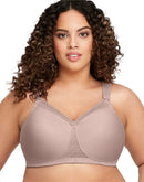Glamorise Full Figure Plus Size MagicLift Non-Padded Wirefree T-Shirt Bra Taupe