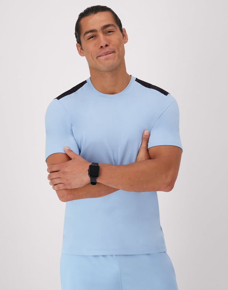 Hanes Moves Men's Air Mesh T-Shirt Upstate Blue/Black