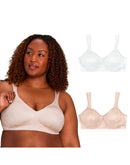 Playtex 18 Hour Ultimate Lift & Support Wireless Bra, 2-Pack White/Sandshell
