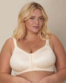 Playtex 18 Hour POWER SUPPORTX Front Close Extra Back Support Wireless Bra Light Beige